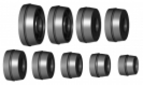 Set of 9 low-taper centring collets Set of 9 low-taper centring collets